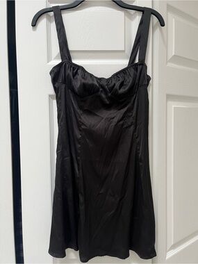 NWT Danielle Bernstein Black Ruched Bralet Princess Dress S